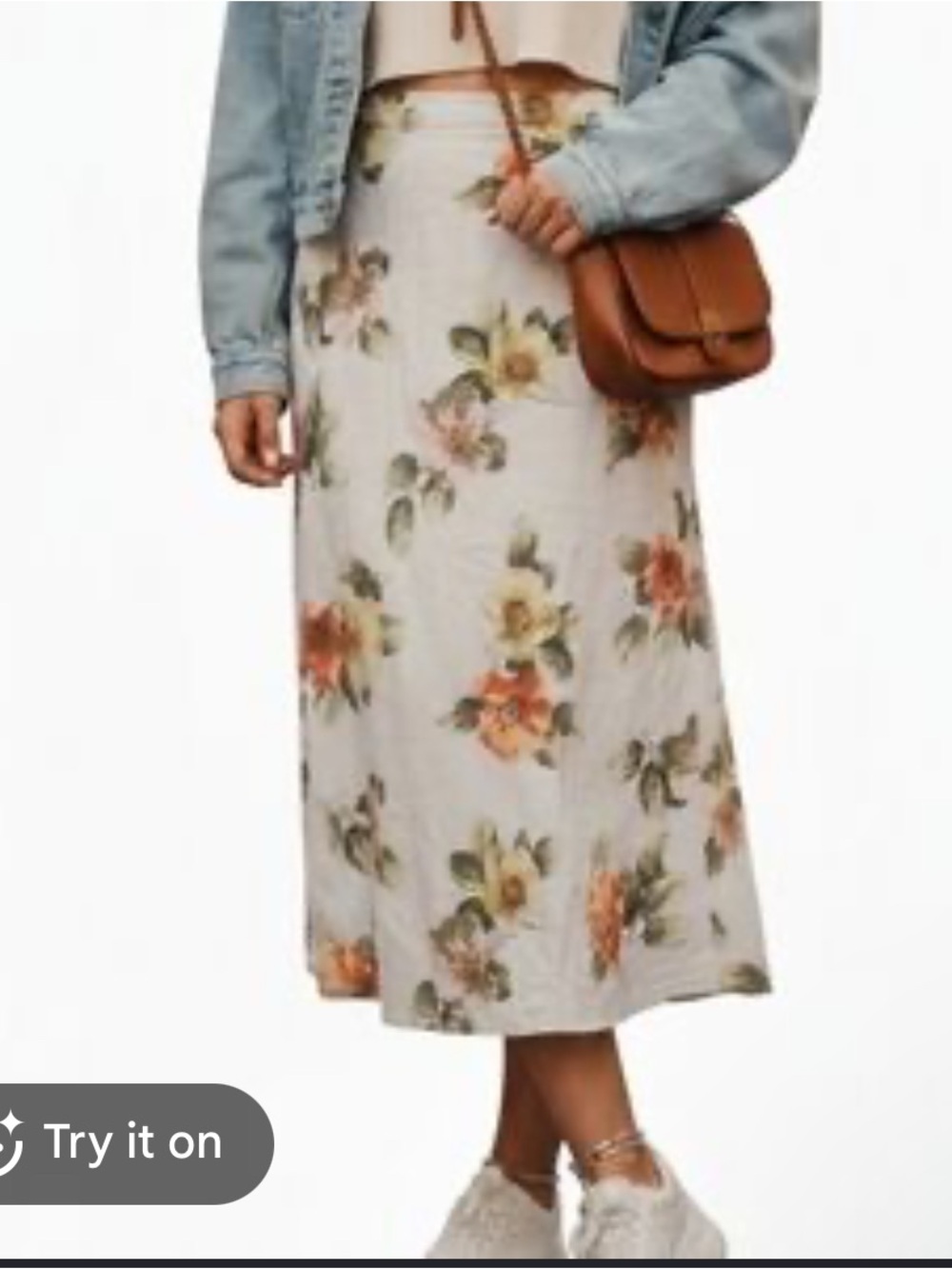 Newport News Skirt Women Size 12 Floral Linen Blend Vintage Coquette Midi